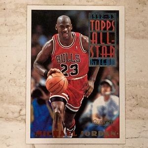 Michael Jordan 1993 Topps 101 All Star 1st Team Basketball Card NBA #101 1993-94